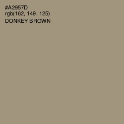 #A2957D - Donkey Brown Color Image
